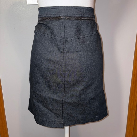 WORTH‎ NEW YORK Gray removable zipper Belt dark gray A-Line Mini Skirt Size 2 - Picture 4 of 10